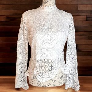 🍓 Romantic crochet top, size medium